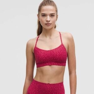 lululemon athletica Pink Printed Thin-Strap Sports Bralette
